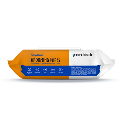 Earthbath - Oatmeal & Aloe Grooming Wipes - Vanilla & Almond (100 ct)