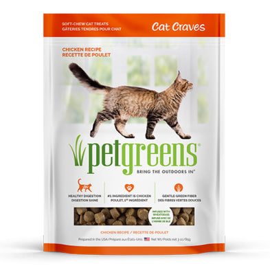 Pet Greens Cat Craves Gâteries salées semi-humides pour chat