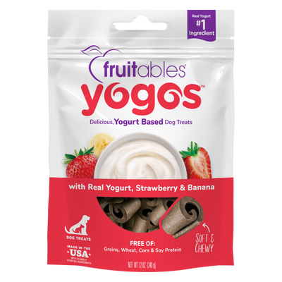 Fruitables - Yogos Strawberry and Banana Yogurt-Based Dog Treats