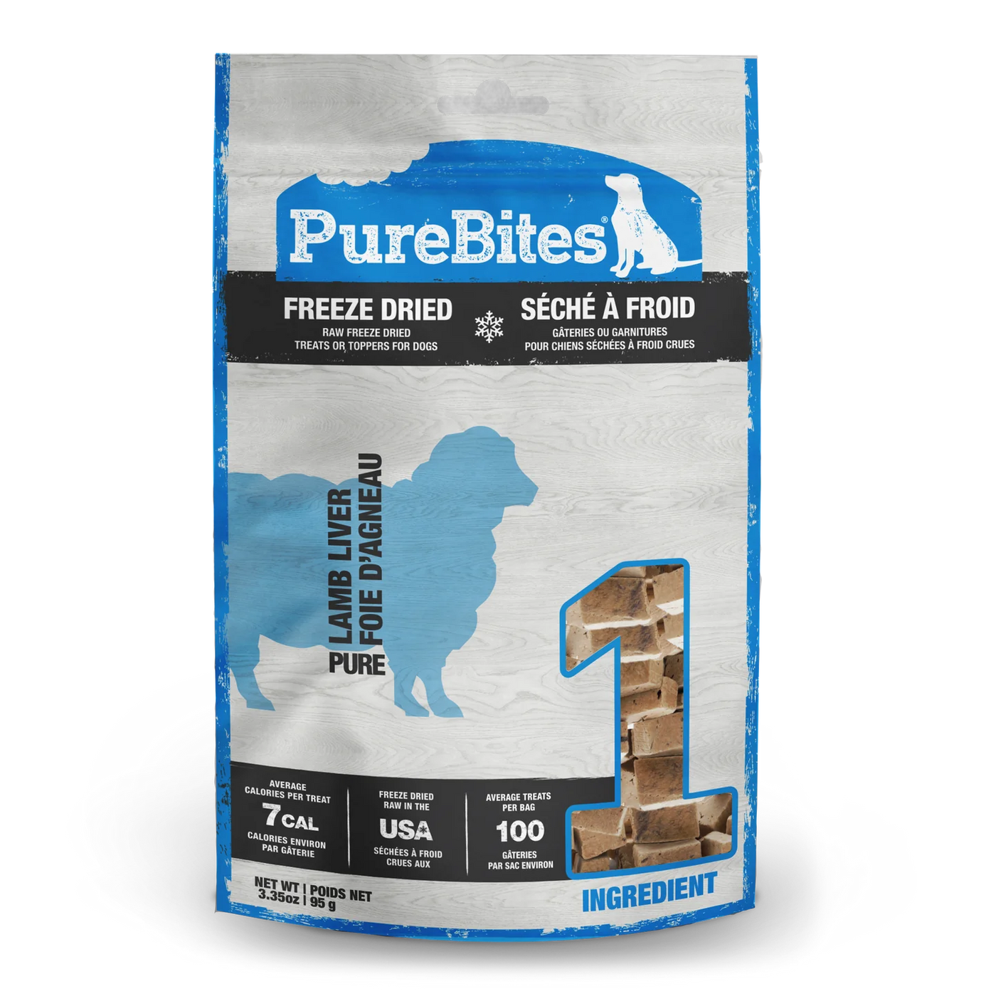 Purebites New Zealand Lamb Liver Freeze-Dried Dog Treat (95g)