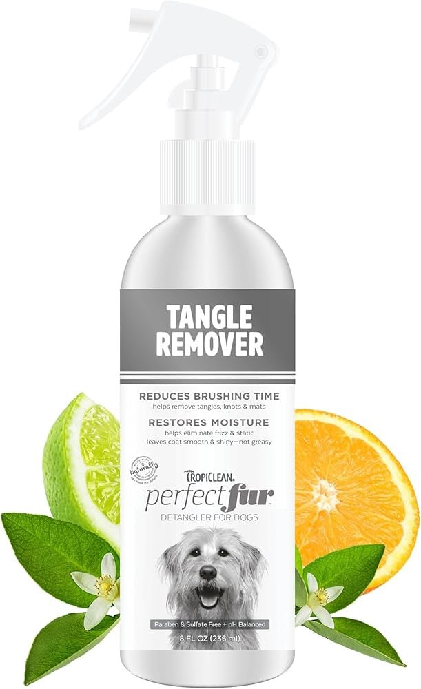 TropiClean Perfect Fur Tangle Remover Spray for Dogs (8oz)