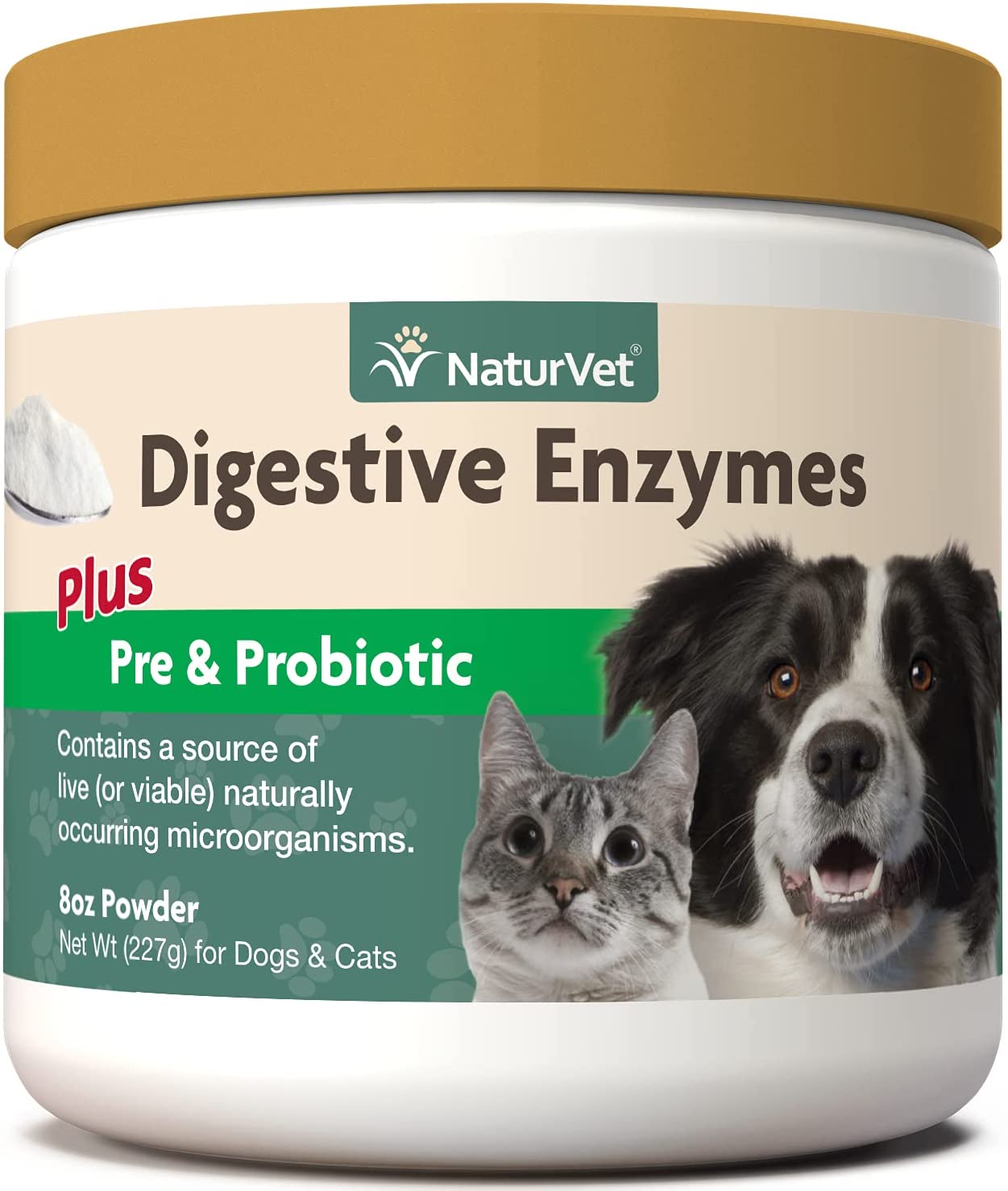 NaturVet - Digestive Enzymes Powder with Prebiotics & Probiotics