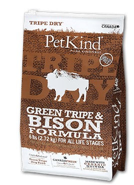 Petkind Dog Tripe Dry Green Trip & Bison Dry Food