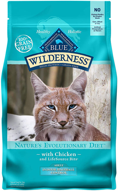 Blue Buffalo Wilderness Indoor Adult Hairball Control Chicken Grain Free Front Bag