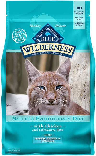 Blue Buffalo Wilderness Indoor Adult Hairball Control Chicken Grain Free Front Bag