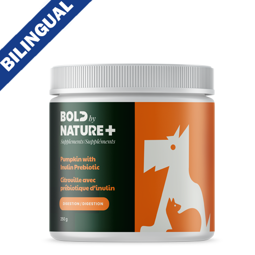 Bold By Nature - Supplément prébiotique à la citrouille avec inuline pour chiens et chats