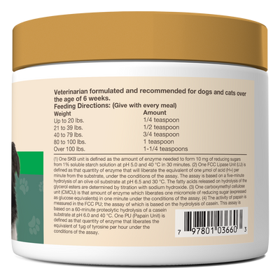 NaturVet - Digestive Enzymes Powder with Prebiotics & Probiotics