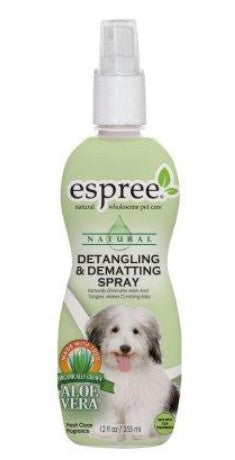 Espree Detangling Dematting Fur Spray Aloe Vera Bottle 12oz
