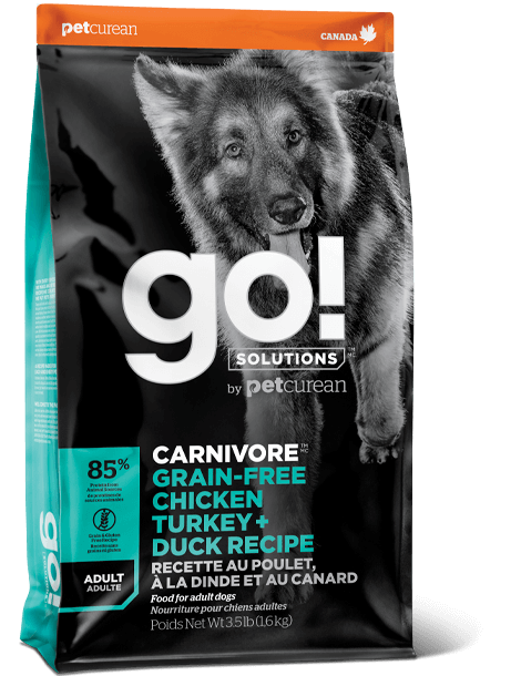 PETCUREAN GO! - Grain Free Chicken, Turkey + Duck for Dogs