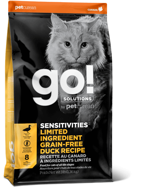 PETCUREAN GO! SENSITIVITIES - Limited Grain Free Duck receipe for Cats