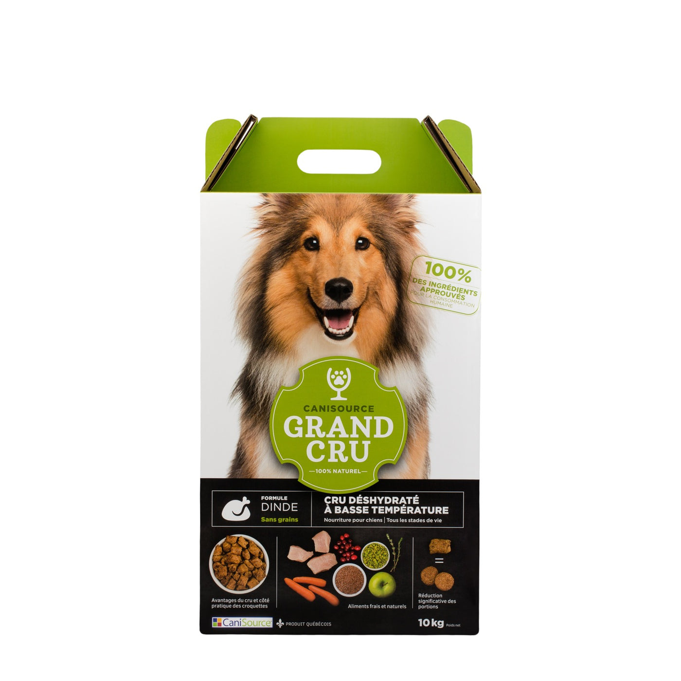 Grand Cru - Nourriture crue déshydratée pour chiens sans grains de dinde
