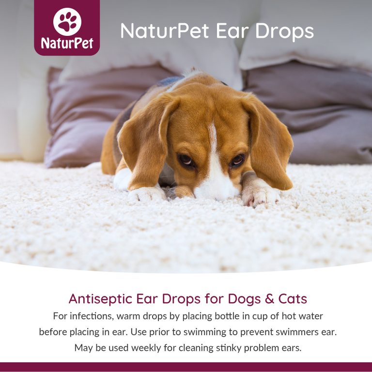 NaturPet - Gouttes auriculaires pour chiens Infection de l'oreille 30 ml
