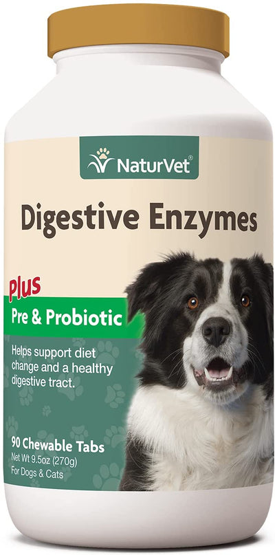 NaturVet Digestive Enzymes Plus Soft Chews pré et probiotiques
