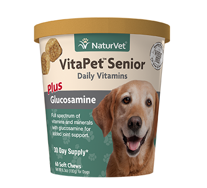 NaturVet - Vitapet Senior Dog + Glucosamine Daily Vitamins Soft Chews (60qty)