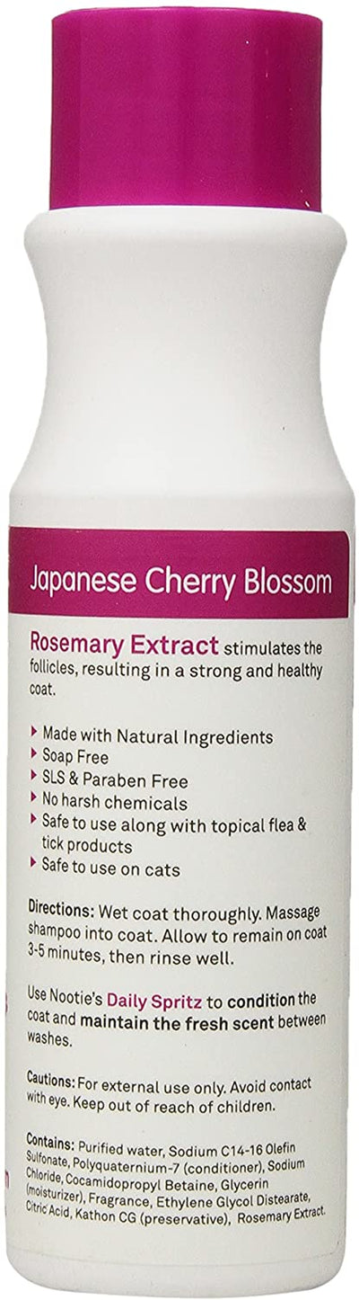 Nootie Shampoo Rejuvenating Cherry Blossom Rosemary Bottle Back Bottle