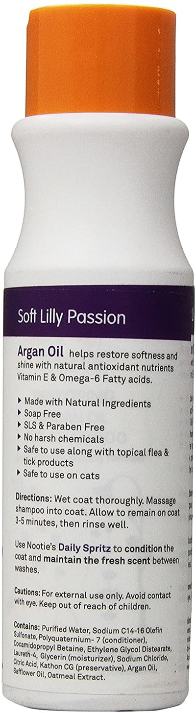 Nootie Shampoo Restoring Soft Lily Passion Argon Oil Back Bottle