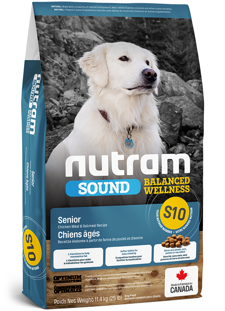 Nutram S10 - Farine de poulet et flocons d'avoine pour aînés