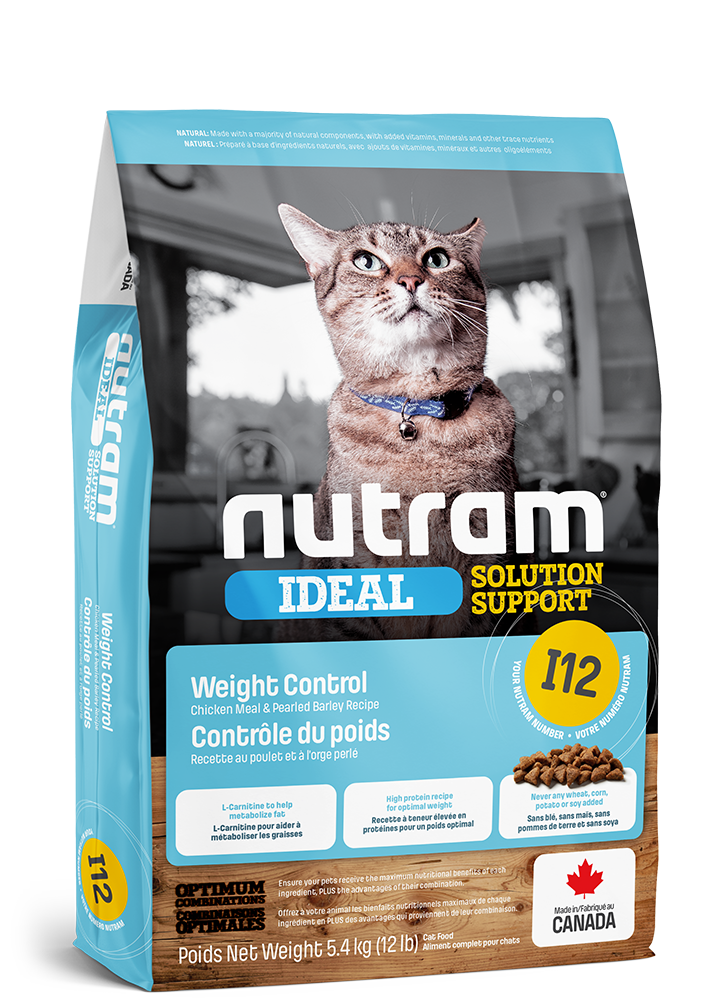 Nutram Ideal Cat - Farine de Poulet Contrôle du Poids et Orge Perlé - I12