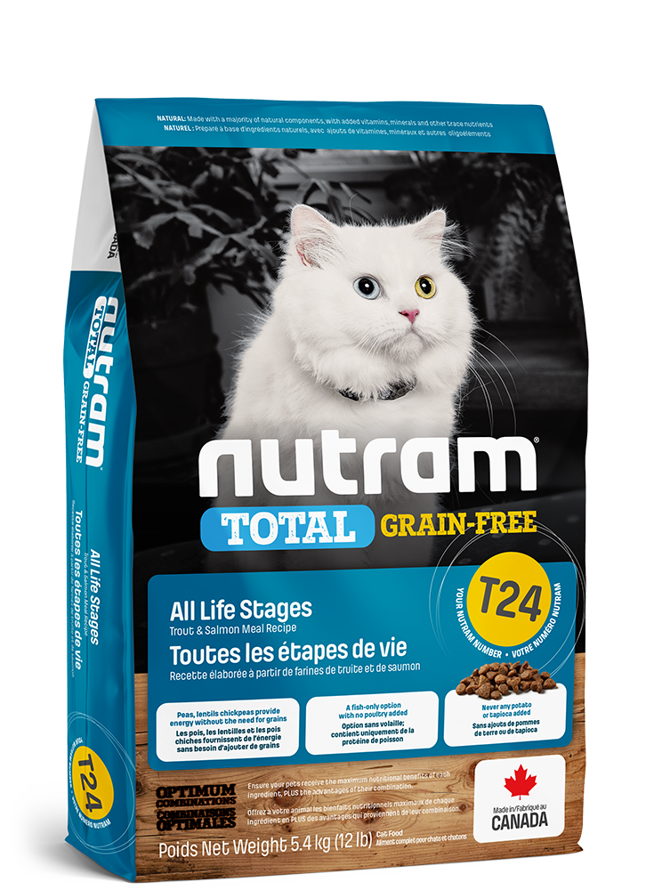 Nutram Total Cat - Truite et Saumon Sans Céréales - T24