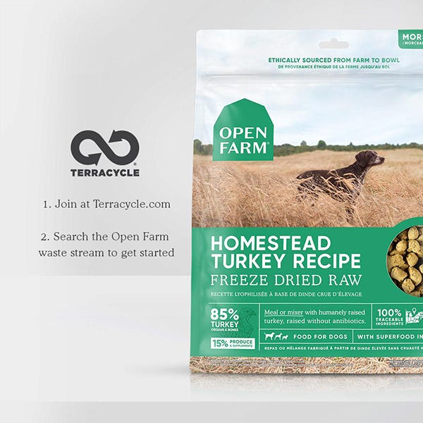terracycle.com waste stream full transperency ingredient for dog food open farm turkey