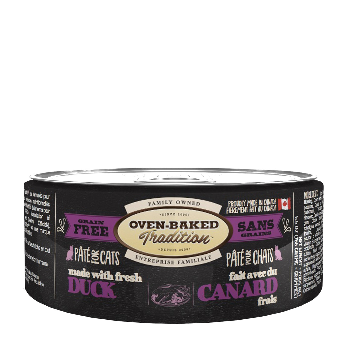 Oven Baked Tradition Adult Duck Pate Grain Free Wet Can Dog 5.5oz 156g