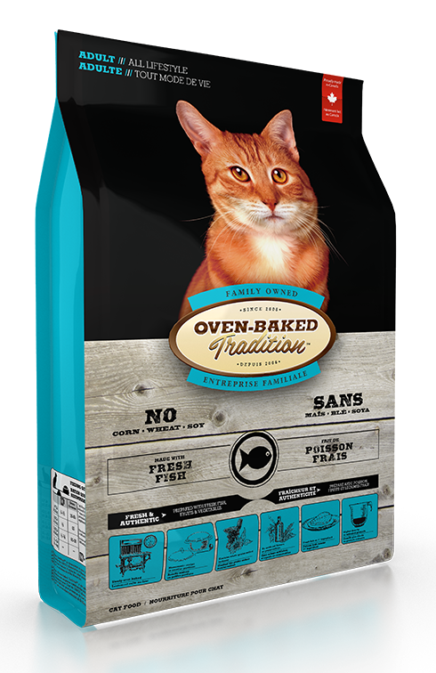 Oven Baked Tradition Adult Fich Dry Cat Food Bag