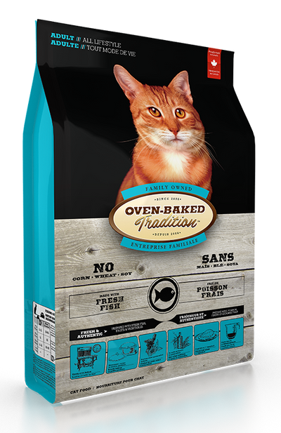 Oven Baked Tradition Adult Fich Dry Cat Food Bag