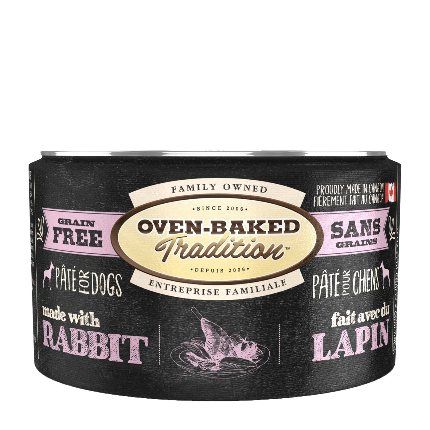 Oven Baked Tradition Adult Rabbit Grain Free Wet Can Dog 170g 6oz