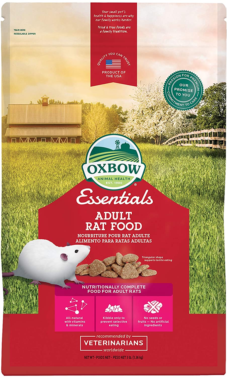 Oxbow Essentials Adult Rat Food Bag