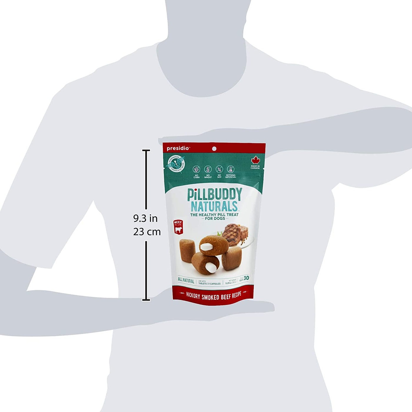 Presidio - Gâterie pour chien Pill Buddy Naturals Recette de boeuf fumé (150g)