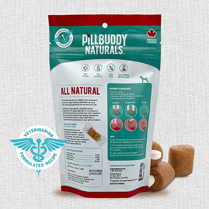 Presidio - Gâterie pour chien Pill Buddy Naturals Recette de boeuf fumé (150g)