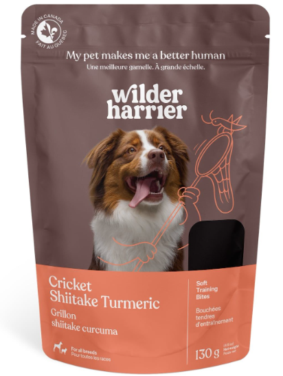 Wilder Harrier - Friandises pour chien Cricket, Shitake et Curcuma (120g) 