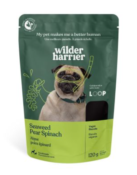 Wilder Harrier - Friandises pour chiens - Algues, poires et épinards (120g) 