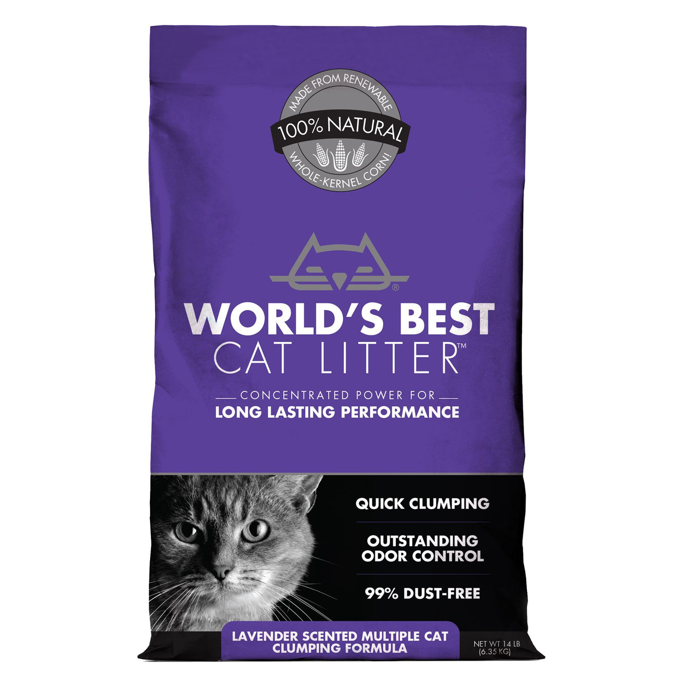 World's Best Cat Litter Multiple Cat Formula - Parfum naturel de lavande