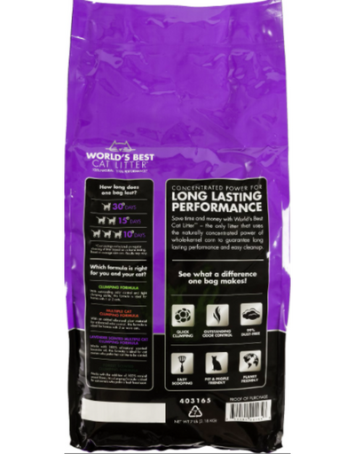 World's Best Cat Litter Multiple Cat Formula - Natural Lavender Scent