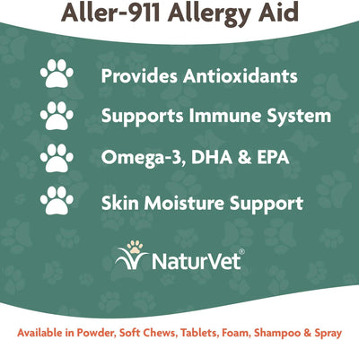 NaturVet - Aller-911 Allergy Aid Plus Antioxidants Soft Chews