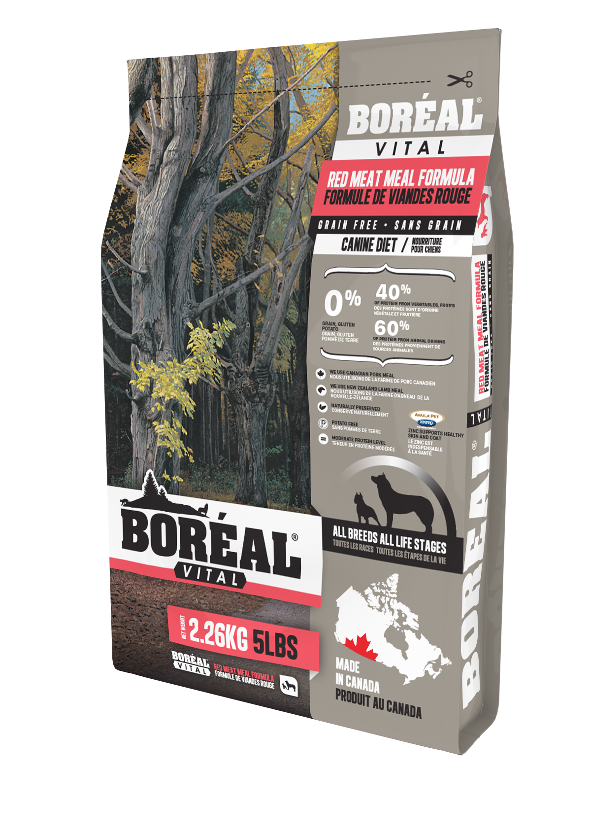 Boreal Vital Dog Viande rouge toutes races sans céréales