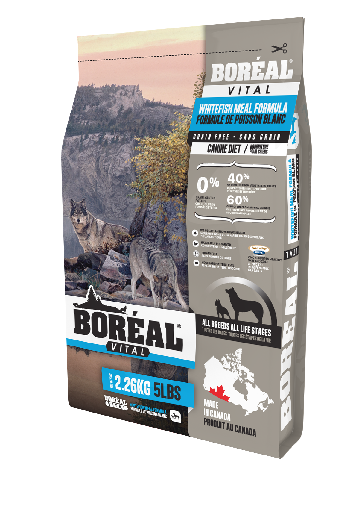 Boréal Vital Chien Sans Céréales Toutes Races Poisson Blanc