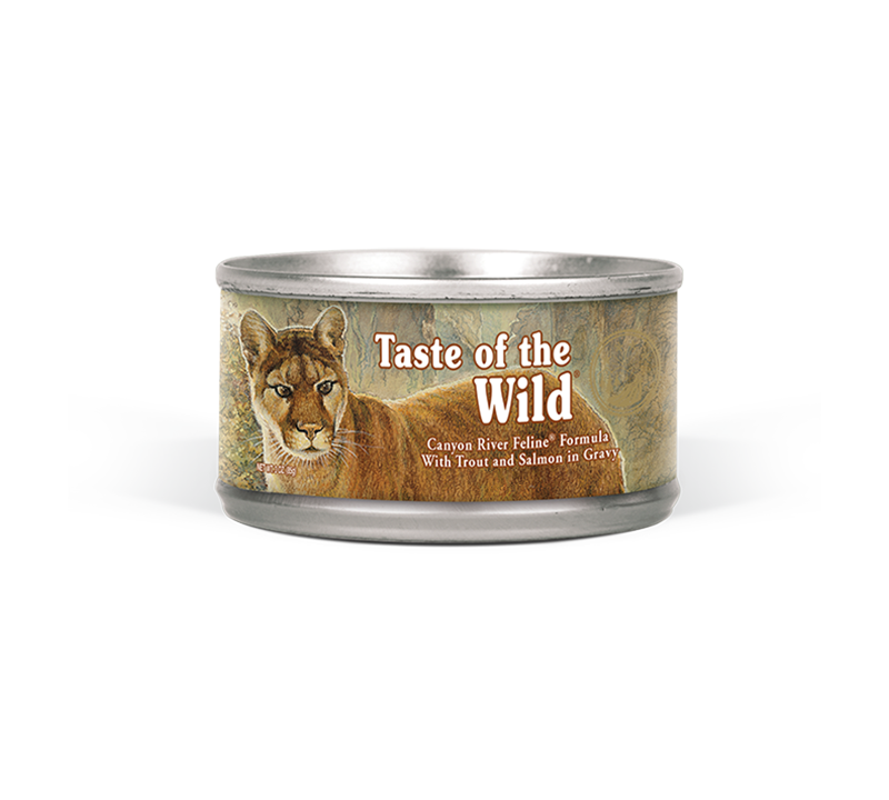 Taste of the Wild Cats - Canyon River Feline avec truite et saumon en sauce