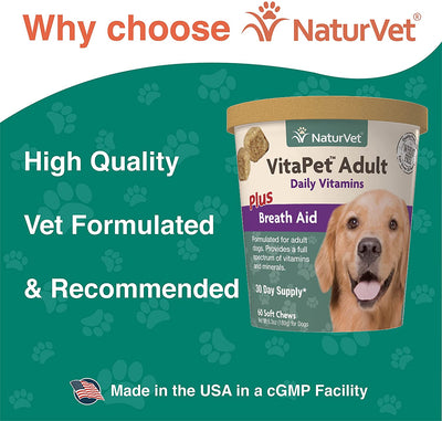 NaturVet VitaPet Adult Daily Vitamins Soft Chews (60ct)
