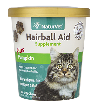 NaturVet - Aide aux boules de poils pour chats avec citrouille