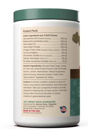 Naturvet hemp hot sale joint health