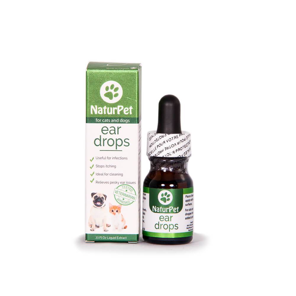 NaturPet - Gouttes auriculaires pour chiens Infection de l'oreille 30 ml