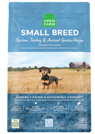 Open Farm Chicken Turkey and Ancient Grains Small Breed Dog Food