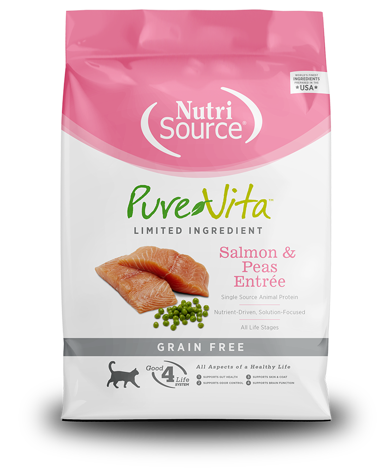 NutriSource PureVita: Limited Ingredient Grain-free Salmon and Peas Entrée Dry Cat Food