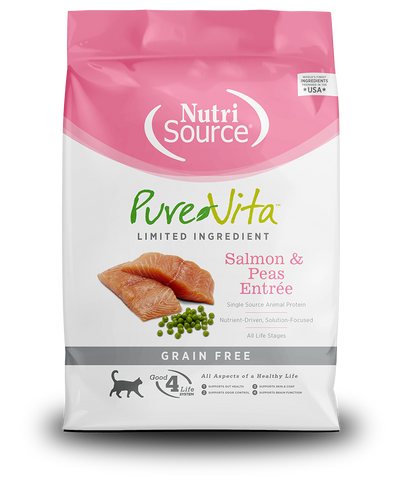 NutriSource  PureVita for Cats - Grain Free Salmon and Peas Dry Cat Food